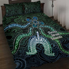 Torres Strait Islands Quilt Bed Set Indigenous Australian Marine Tribal Dot Art
