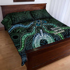 Torres Strait Islands Quilt Bed Set Indigenous Australian Marine Tribal Dot Art