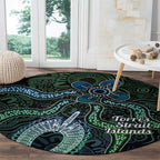 Torres Strait Islands Round Carpet Indigenous Australian Marine Tribal Dot Art