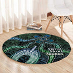 Torres Strait Islands Round Carpet Indigenous Australian Marine Tribal Dot Art