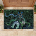 Torres Strait Islands Rubber Doormat Indigenous Australian Marine Tribal Dot Art