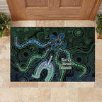 Torres Strait Islands Rubber Doormat Indigenous Australian Marine Tribal Dot Art