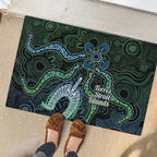 Torres Strait Islands Rubber Doormat Indigenous Australian Marine Tribal Dot Art