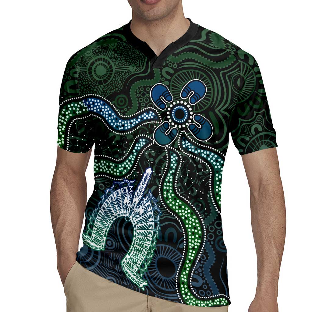 Torres Strait Islands Rugby Jersey Indigenous Australian Marine Tribal Dot Art