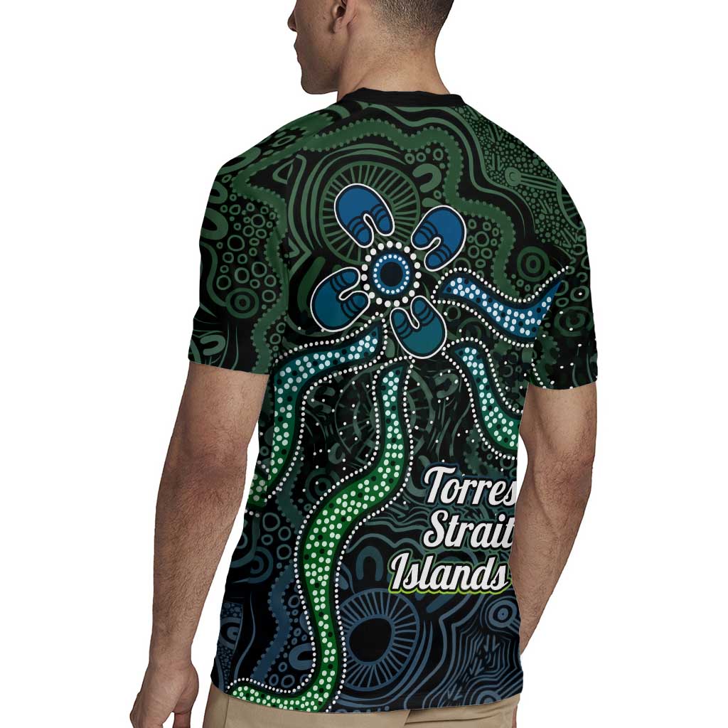 Torres Strait Islands Rugby Jersey Indigenous Australian Marine Tribal Dot Art