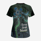 Torres Strait Islands Scrub Top Indigenous Australian Marine Tribal Dot Art