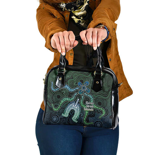Torres Strait Islands Shoulder Handbag Indigenous Australian Marine Tribal Dot Art