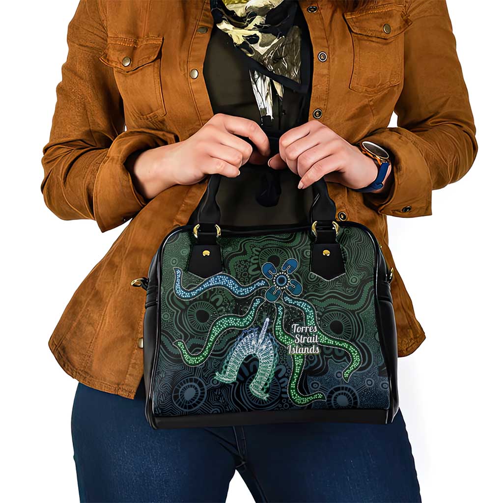 Torres Strait Islands Shoulder Handbag Indigenous Australian Marine Tribal Dot Art