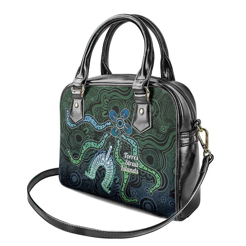 Torres Strait Islands Shoulder Handbag Indigenous Australian Marine Tribal Dot Art