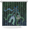 Torres Strait Islands Shower Curtain Indigenous Australian Marine Tribal Dot Art