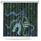 Torres Strait Islands Shower Curtain Indigenous Australian Marine Tribal Dot Art