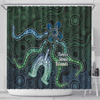 Torres Strait Islands Shower Curtain Indigenous Australian Marine Tribal Dot Art