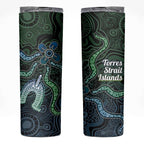 Torres Strait Islands Skinny Tumbler Indigenous Australian Marine Tribal Dot Art