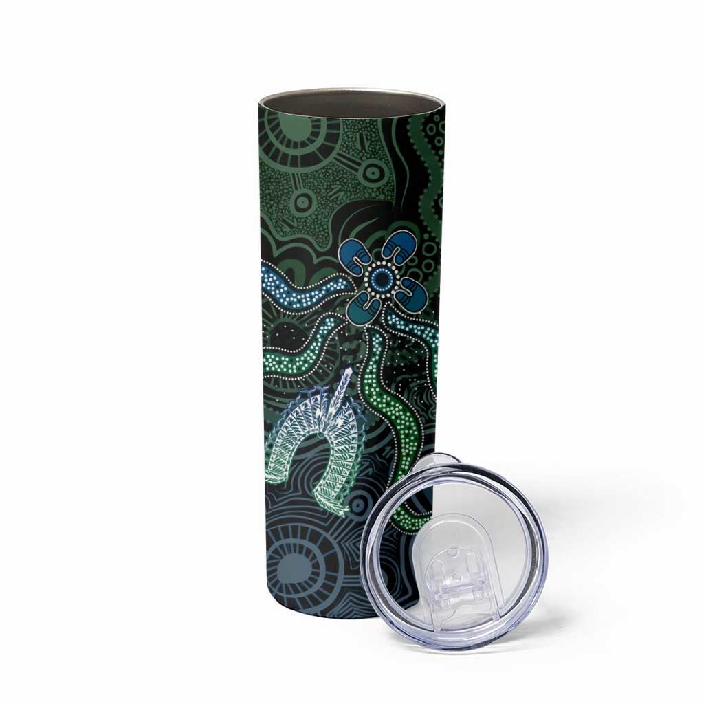 Torres Strait Islands Skinny Tumbler Indigenous Australian Marine Tribal Dot Art