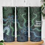 Torres Strait Islands Skinny Tumbler Indigenous Australian Marine Tribal Dot Art