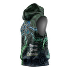Torres Strait Islands Sleeveless Hoodie Indigenous Australian Marine Tribal Dot Art