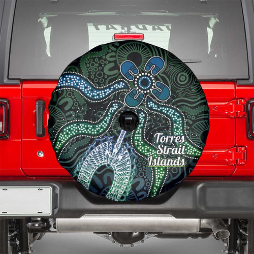 Torres Strait Islands Spare Tire Cover Indigenous Australian Marine Tribal Dot Art