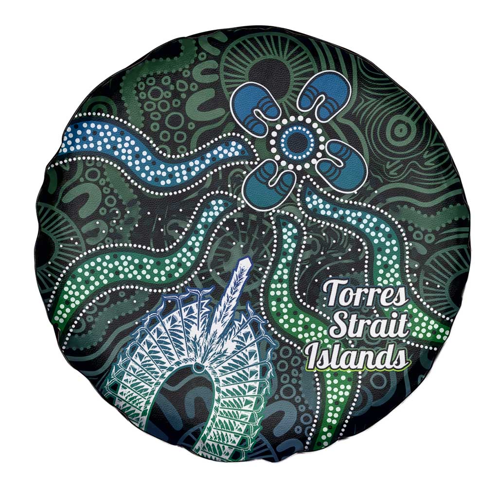 Torres Strait Islands Spare Tire Cover Indigenous Australian Marine Tribal Dot Art