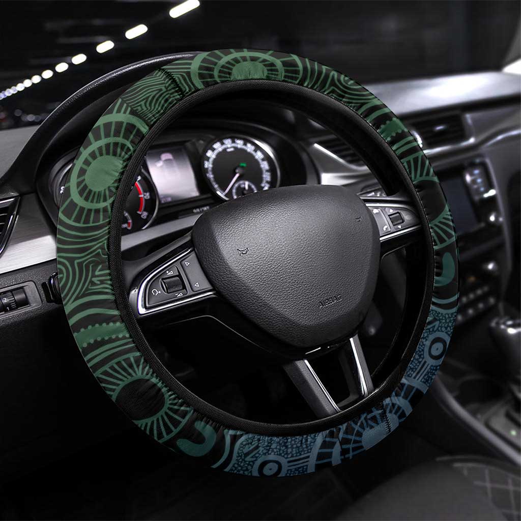 Torres Strait Islands Steering Wheel Cover Indigenous Australian Marine Tribal Dot Art