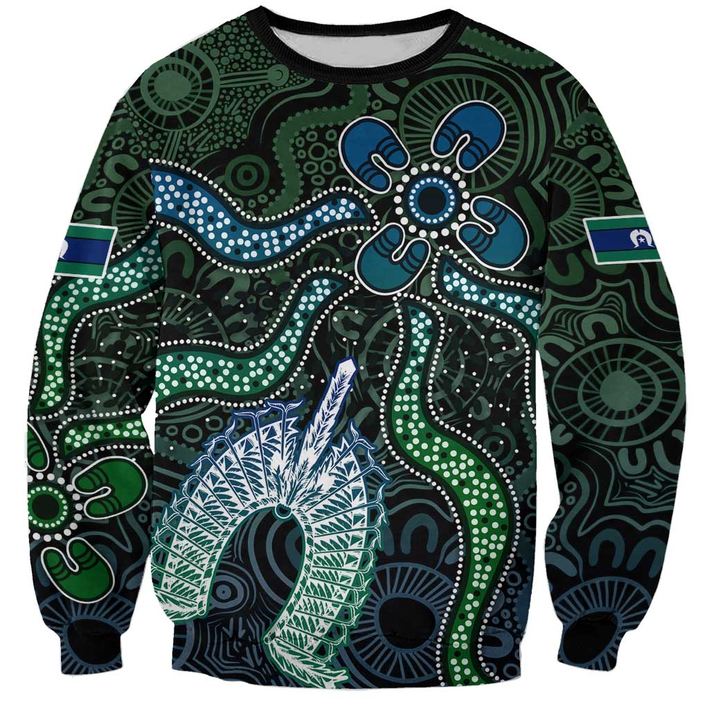 Torres Strait Islands Sweatshirt Indigenous Australian Marine Tribal Dot Art