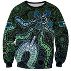 Torres Strait Islands Sweatshirt Indigenous Australian Marine Tribal Dot Art