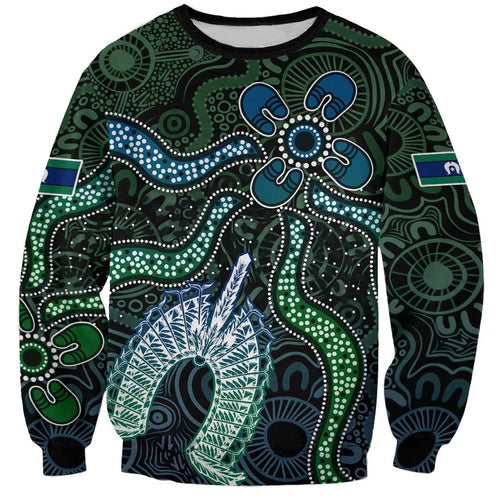 Torres Strait Islands Sweatshirt Indigenous Australian Marine Tribal Dot Art