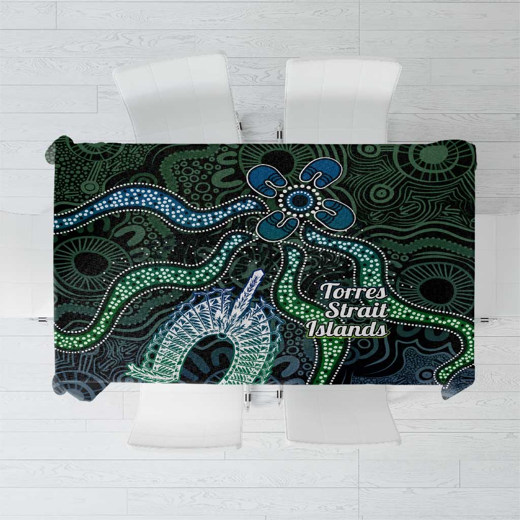 Torres Strait Islands Tablecloth Indigenous Australian Marine Tribal Dot Art
