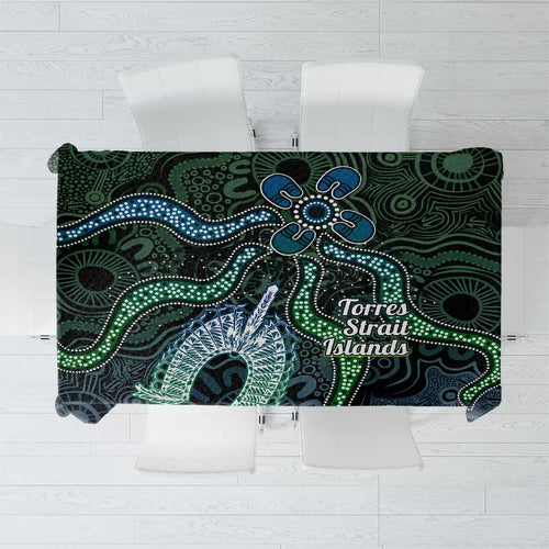 Torres Strait Islands Tablecloth Indigenous Australian Marine Tribal Dot Art