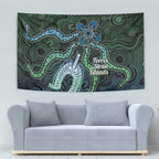 Torres Strait Islands Tapestry Indigenous Australian Marine Tribal Dot Art