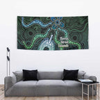 Torres Strait Islands Tapestry Indigenous Australian Marine Tribal Dot Art