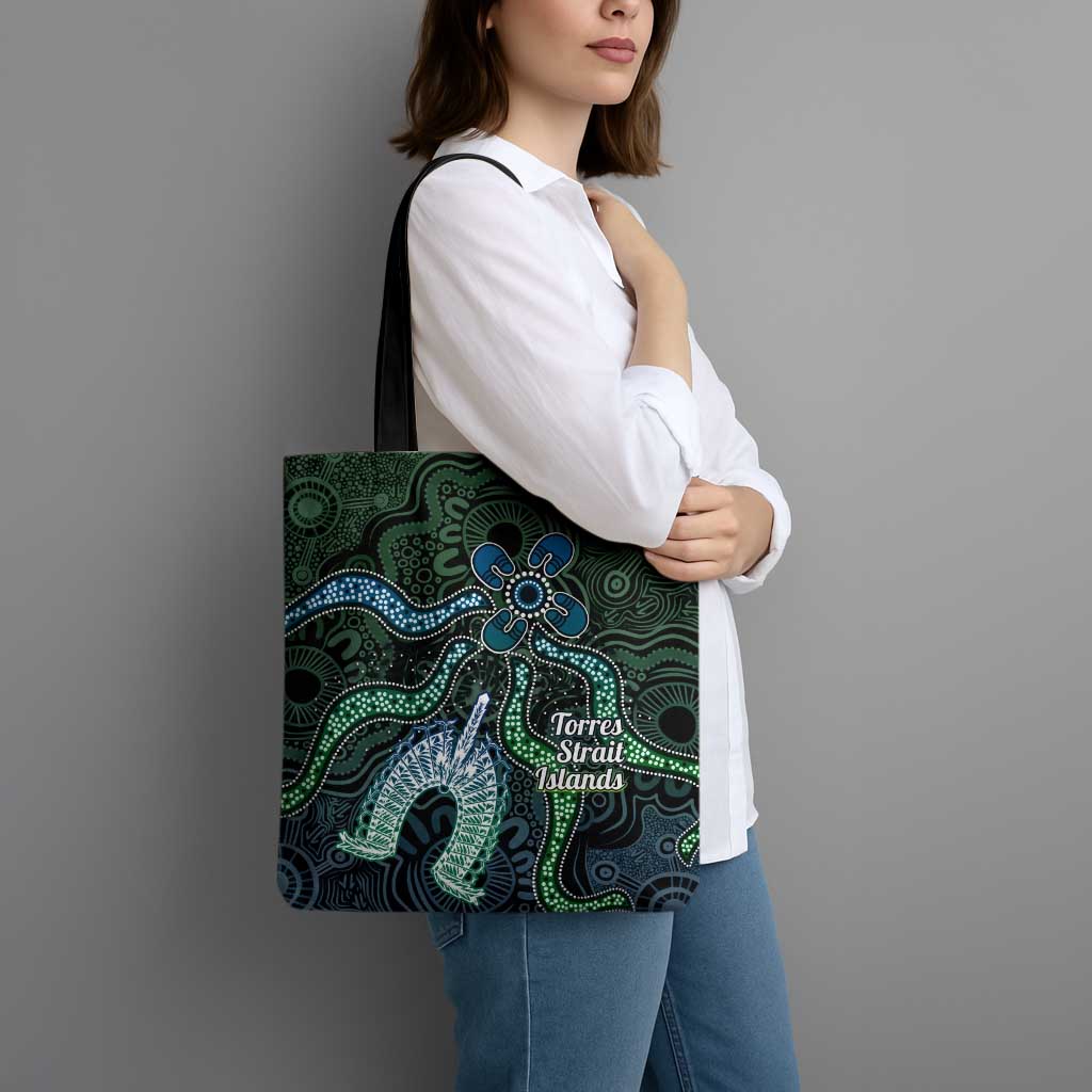 Torres Strait Islands Tote Bag Indigenous Australian Marine Tribal Dot Art