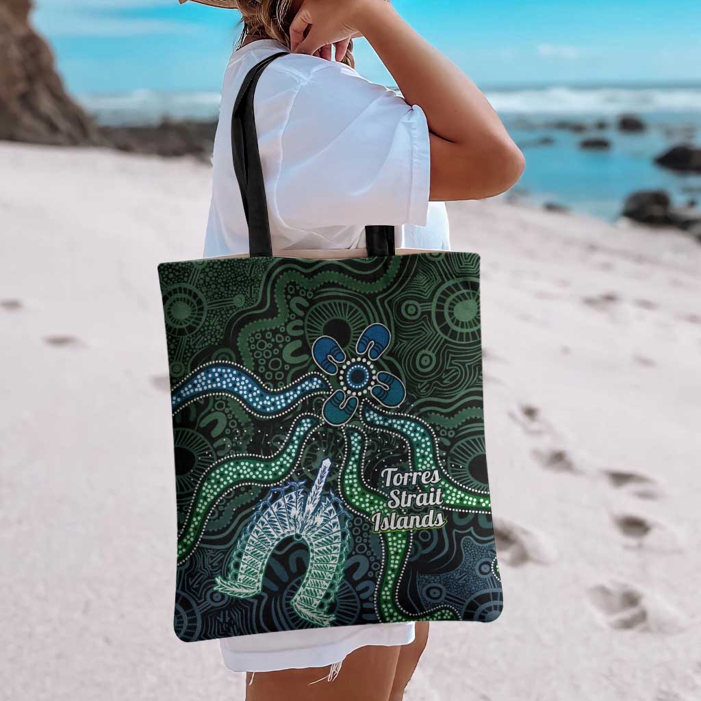 Torres Strait Islands Tote Bag Indigenous Australian Marine Tribal Dot Art