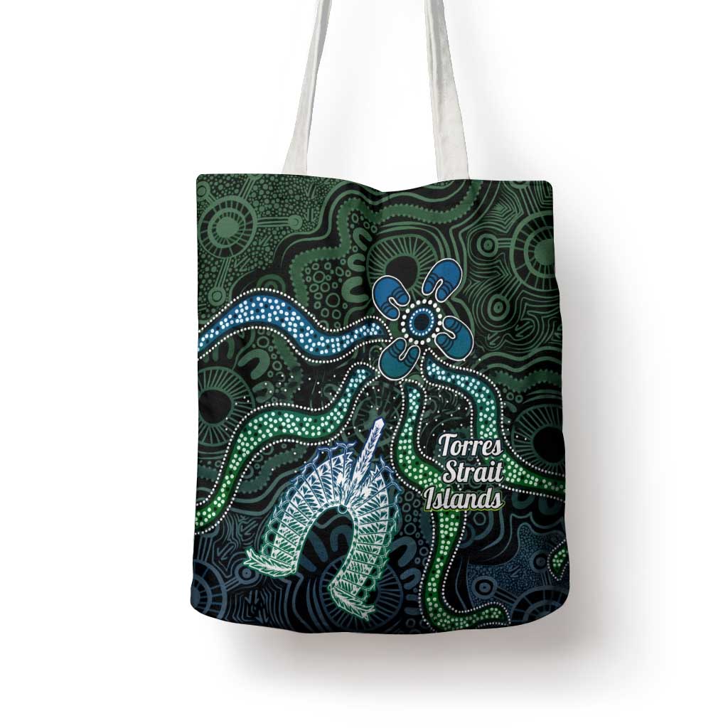 Torres Strait Islands Tote Bag Indigenous Australian Marine Tribal Dot Art
