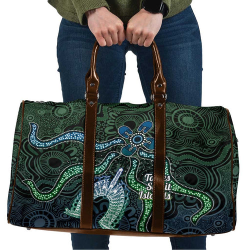 Torres Strait Islands Travel Bag Indigenous Australian Marine Tribal Dot Art