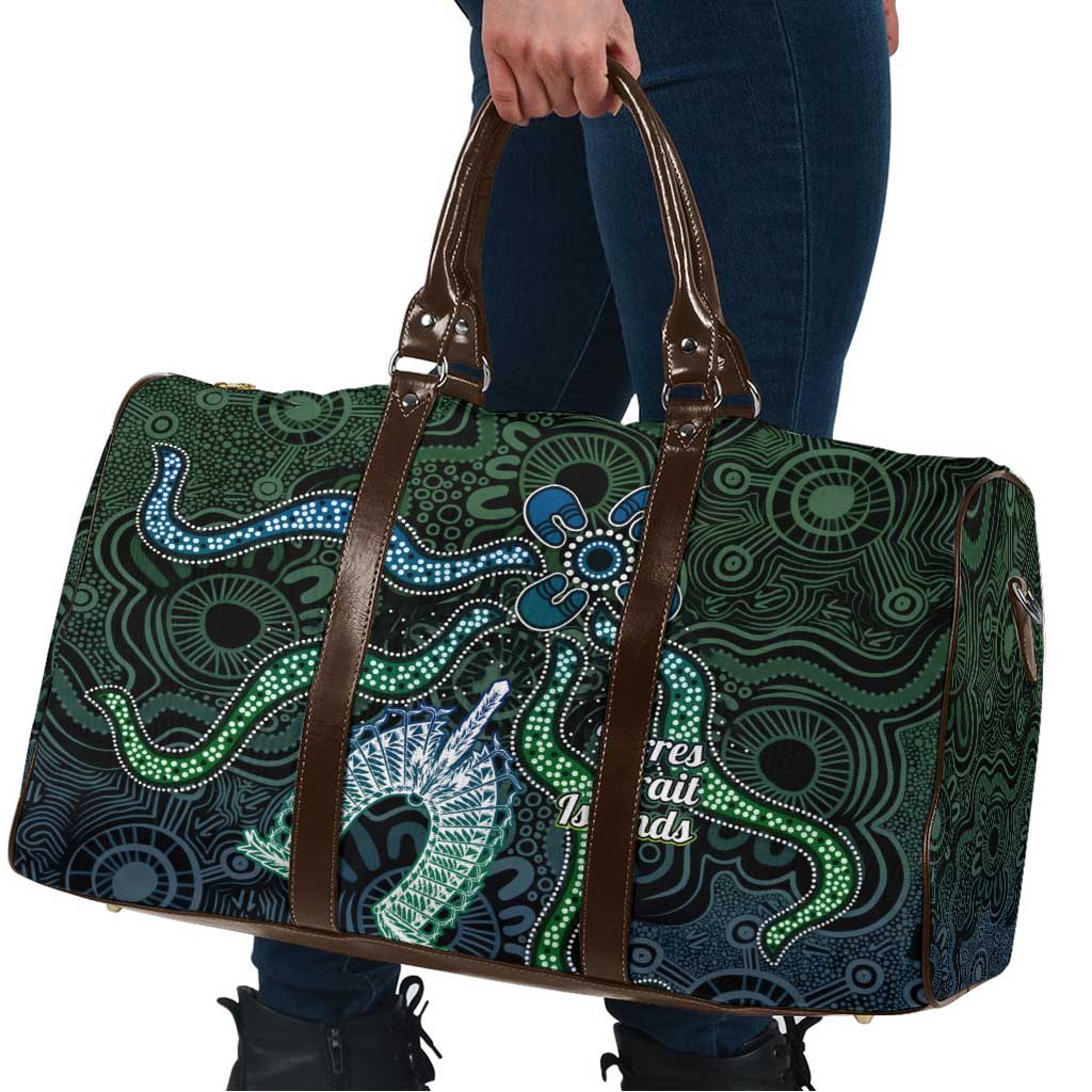 Torres Strait Islands Travel Bag Indigenous Australian Marine Tribal Dot Art