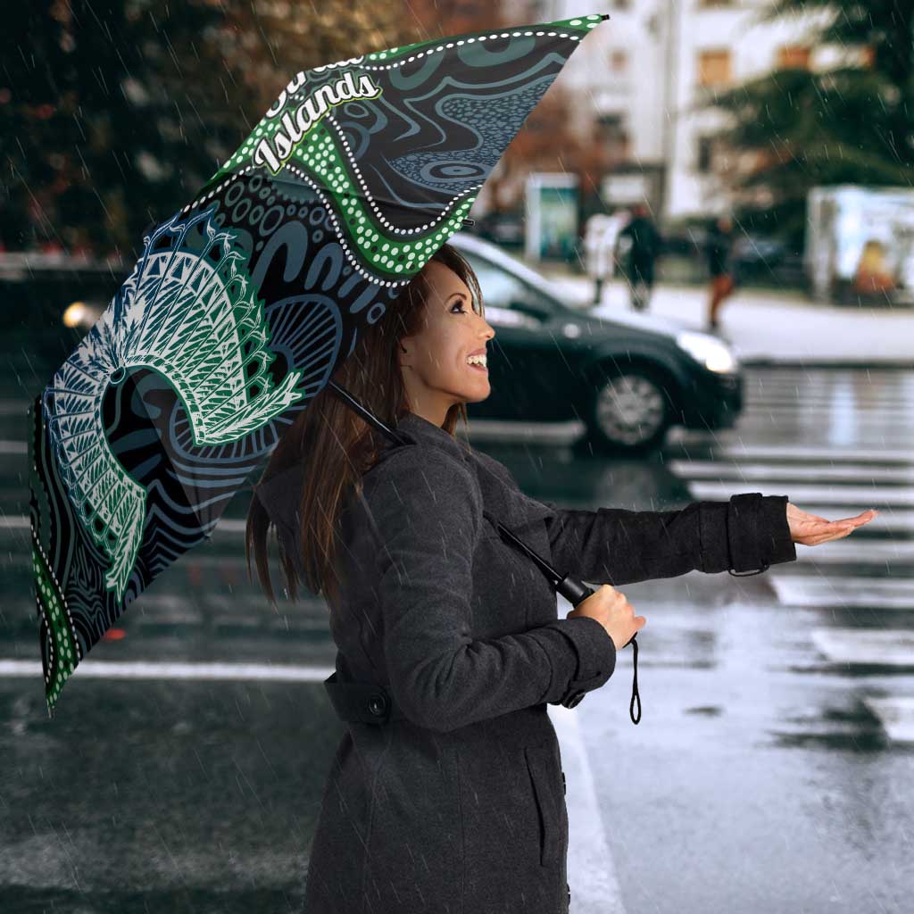 Torres Strait Islands Umbrella Indigenous Australian Marine Tribal Dot Art