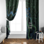 Torres Strait Islands Window Curtain Indigenous Australian Marine Tribal Dot Art