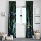 Torres Strait Islands Window Curtain Indigenous Australian Marine Tribal Dot Art