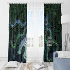 Torres Strait Islands Window Curtain Indigenous Australian Marine Tribal Dot Art