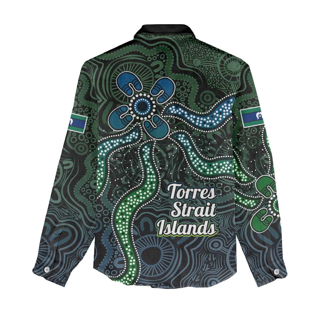 Torres Strait Islands Women Casual Shirt Indigenous Australian Marine Tribal Dot Art