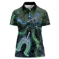 Torres Strait Islands Women Polo Shirt Indigenous Australian Marine Tribal Dot Art