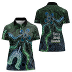Torres Strait Islands Women Polo Shirt Indigenous Australian Marine Tribal Dot Art
