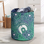 Sea Turtle Torres Strait Islands Laundry Basket Pacific Indigenous Australian Oceanic Dot Art