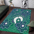 Sea Turtle Torres Strait Islands Area Rug Pacific Indigenous Australian Oceanic Dot Art