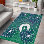 Sea Turtle Torres Strait Islands Area Rug Pacific Indigenous Australian Oceanic Dot Art