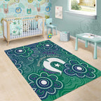 Sea Turtle Torres Strait Islands Area Rug Pacific Indigenous Australian Oceanic Dot Art
