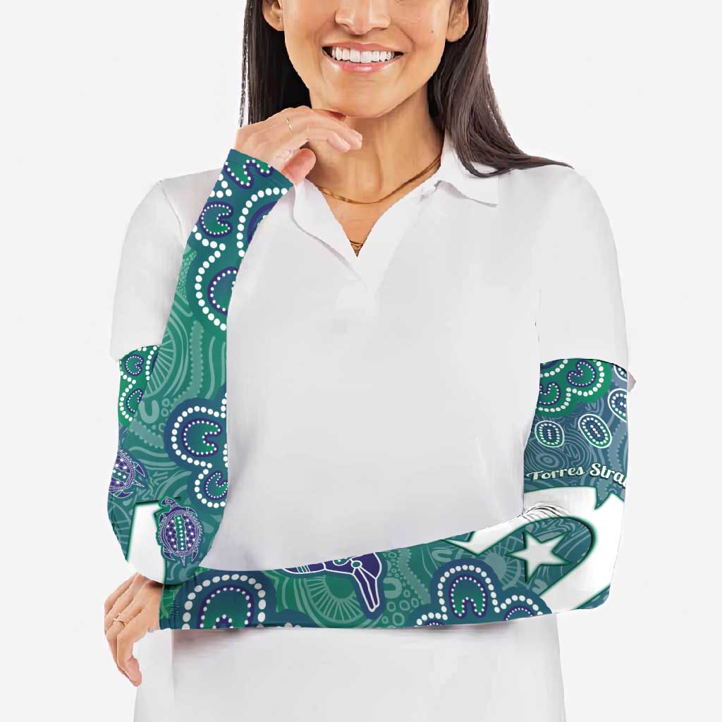 Sea Turtle Torres Strait Islands Arm Sleeves Pacific Indigenous Australian Oceanic Dot Art