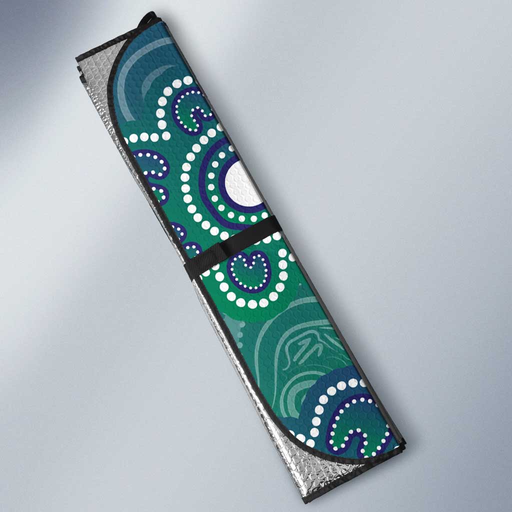 Sea Turtle Torres Strait Islands Auto Sun Shade Pacific Indigenous Australian Oceanic Dot Art