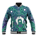 Sea Turtle Torres Strait Islands Baseball Jacket Pacific Indigenous Australian Oceanic Dot Art