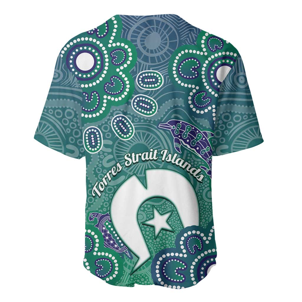 Sea Turtle Torres Strait Islands Baseball Jersey Pacific Indigenous Australian Oceanic Dot Art
